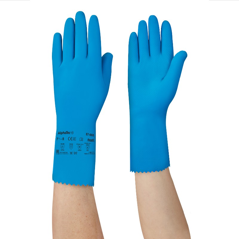 Ansell AlphaTec 87665 Latex Gloves SafetyGloves.co.uk